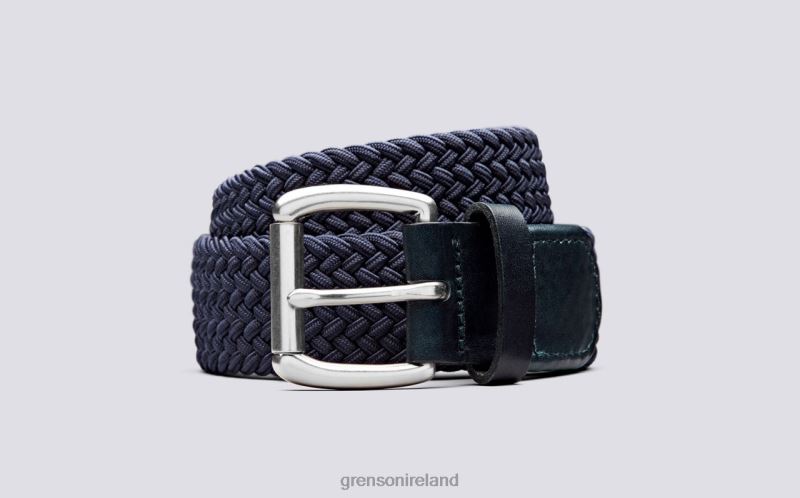 WOVEN BELT Unisex Grenson TLJJ8520 Navy Accessories