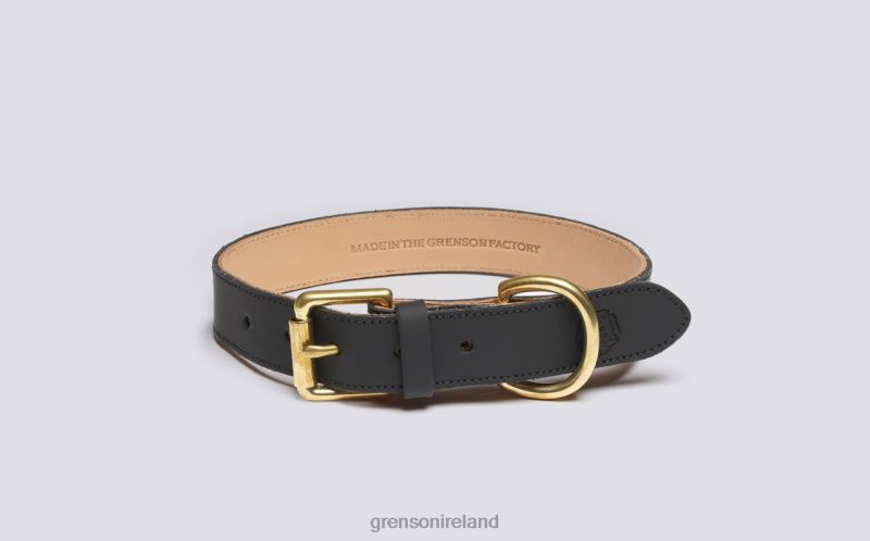 MEDIUM DOG COLLAR Unisex Grenson TLJJ8547 Black Dog Accessories