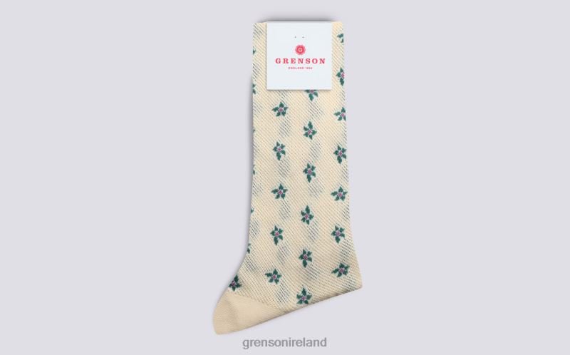 FLOWER SOCK Women Grenson TLJJ8478 Cream Accessories