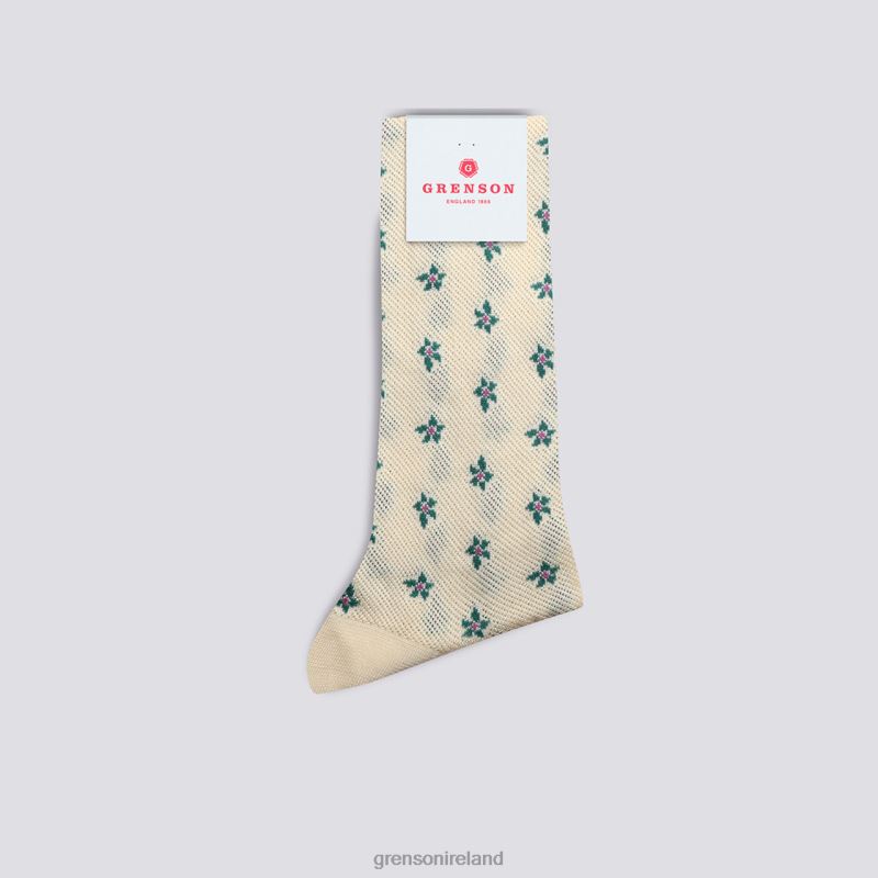 FLOWER SOCK Women Grenson TLJJ8478 Cream Accessories