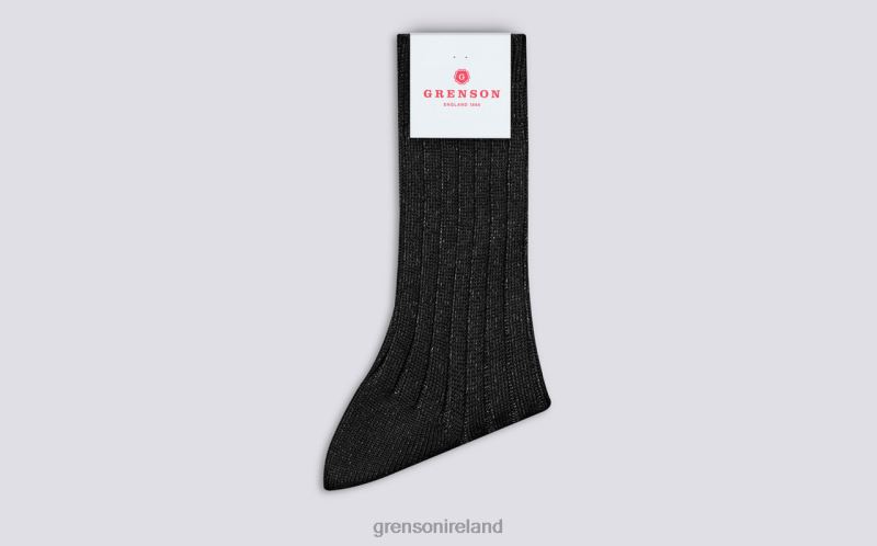 GLITTER RIB SOCK Women Grenson TLJJ8472 Black Accessories