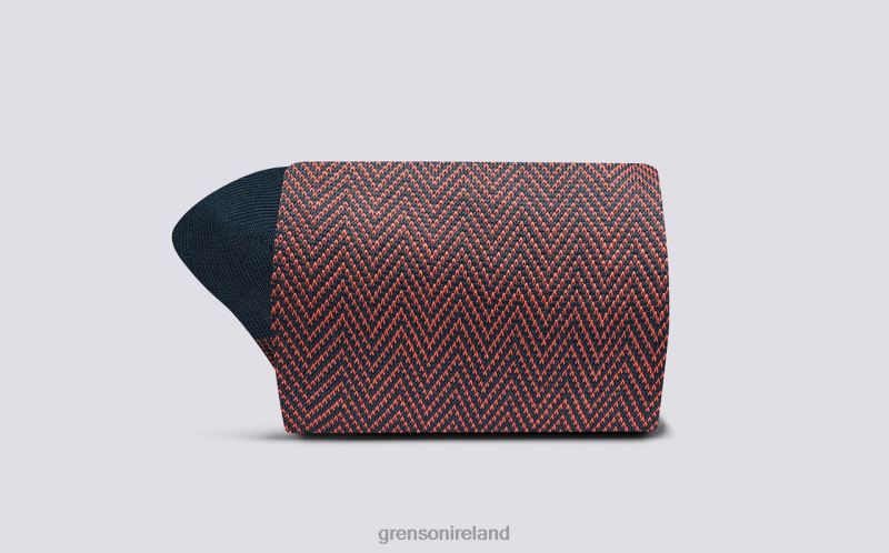 HERRINGBONE SOCK Men Grenson TLJJ8493 Pink Accessories