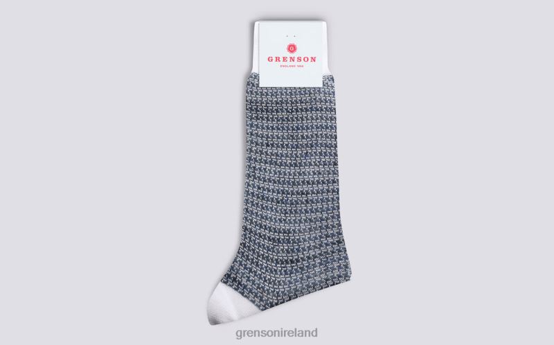 MINI BLOCK CHAIN SOCK Men Grenson TLJJ8490 Blue Accessories