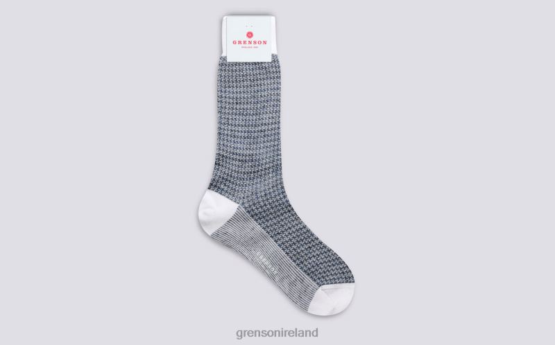 MINI BLOCK CHAIN SOCK Men Grenson TLJJ8490 Blue Accessories