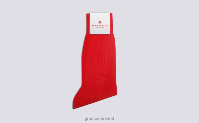 PLAIN RIB SOCK Men Grenson TLJJ8459 Red Accessories