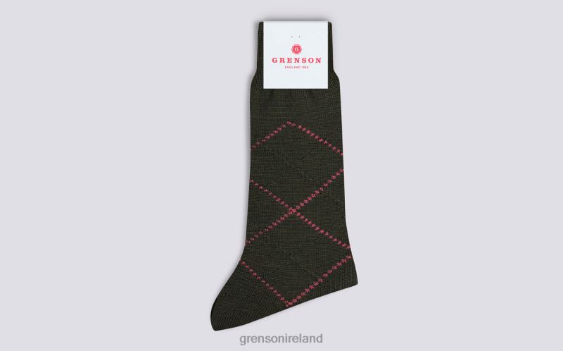 SIMPLE ARGYLE SOCK Men Grenson TLJJ8463 Green Accessories