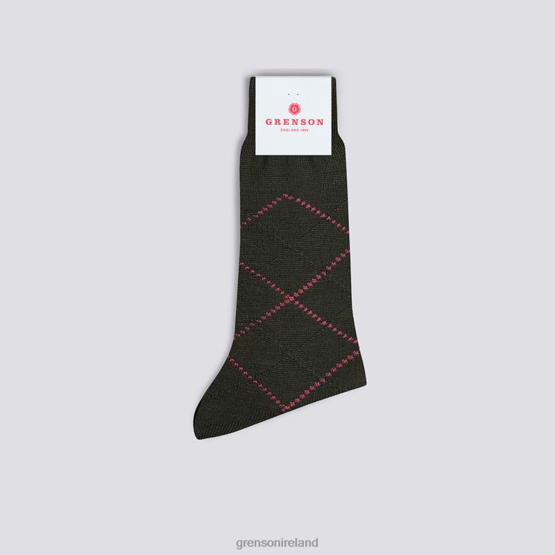 SIMPLE ARGYLE SOCK Men Grenson TLJJ8463 Green Accessories
