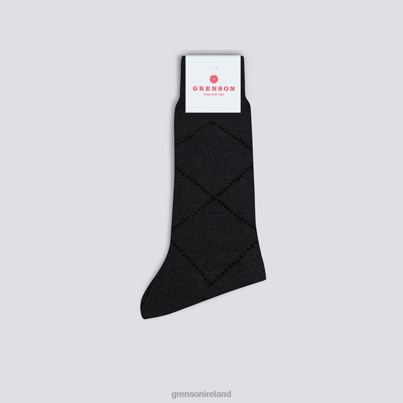 SIMPLE ARGYLE SOCK Men Grenson TLJJ8464 Grey Accessories