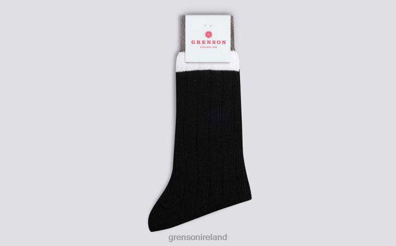 TOP STRIPE SOCK Men Grenson TLJJ8483 Black Accessories
