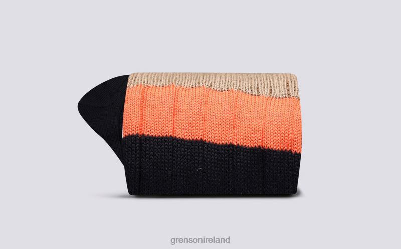 TOP STRIPE SOCK Men Grenson TLJJ8486 Navy Accessories