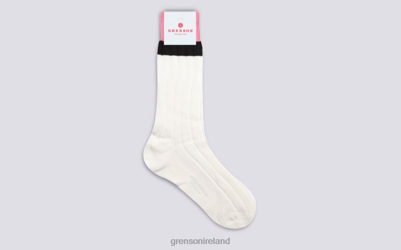 TOP STRIPE SOCK Women Grenson TLJJ8476 Cream Accessories