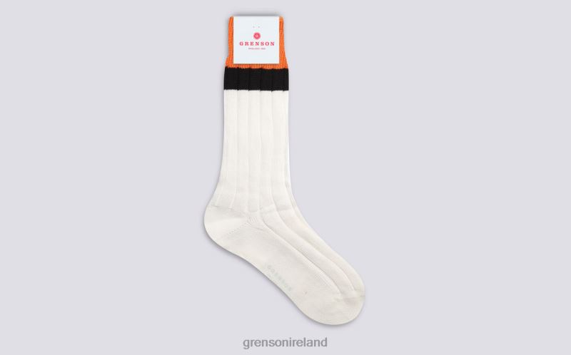 TOP STRIPE SOCK Women Grenson TLJJ8477 Cream Accessories