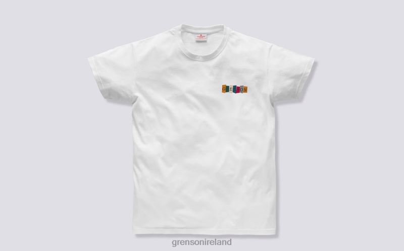 MULTI BLOCK T-SHIRT Unisex Grenson TLJJ8528 White Clothes