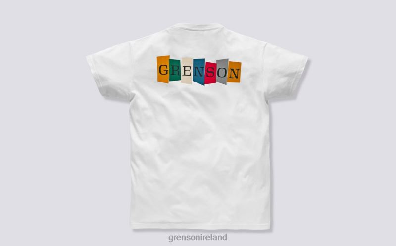 MULTI BLOCK T-SHIRT Unisex Grenson TLJJ8528 White Clothes