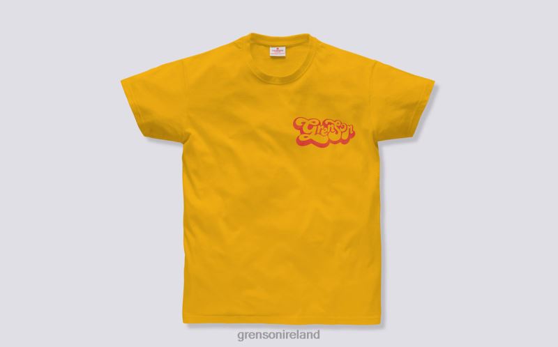 SCRIPT T-SHIRT Unisex Grenson TLJJ8525 Yellow Clothes