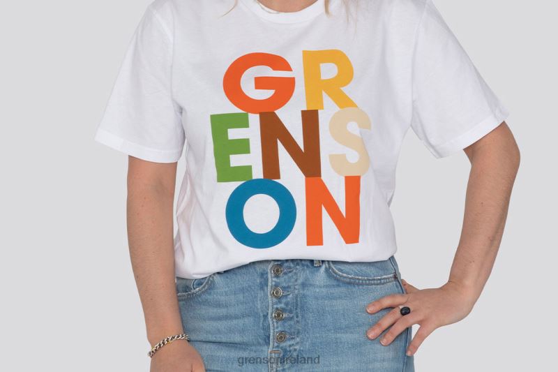 TEXT T-SHIRT Unisex Grenson TLJJ8527 White Clothes