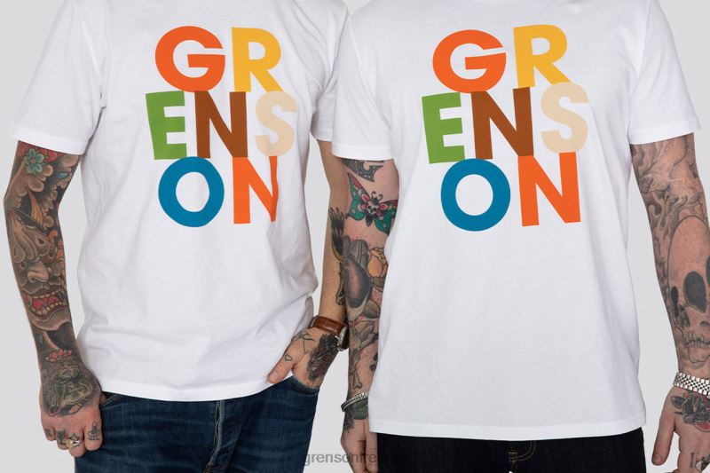 TEXT T-SHIRT Unisex Grenson TLJJ8527 White Clothes