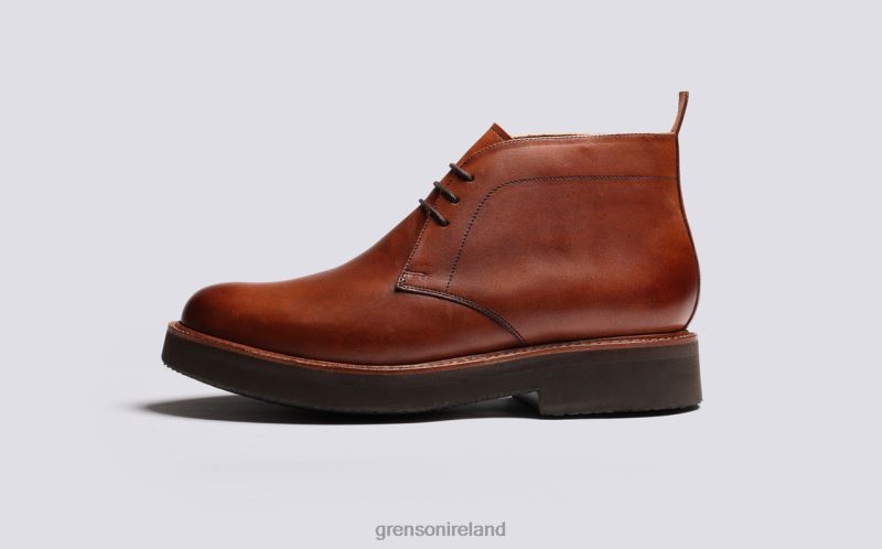 CLEMENT Men Grenson TLJJ821 Tan Handpainted Boots