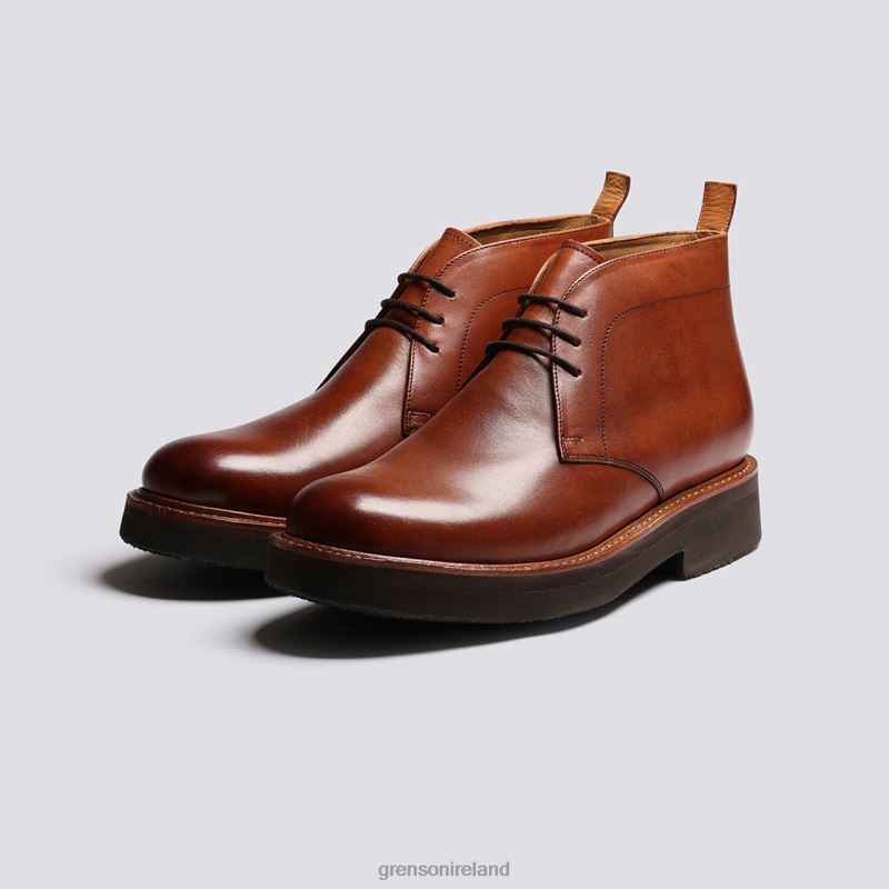 CLEMENT Men Grenson TLJJ821 Tan Handpainted Boots