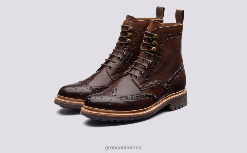 FRED Men Grenson TLJJ81 Dark Brown Boots