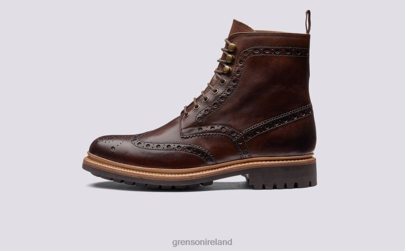 FRED Men Grenson TLJJ81 Dark Brown Boots
