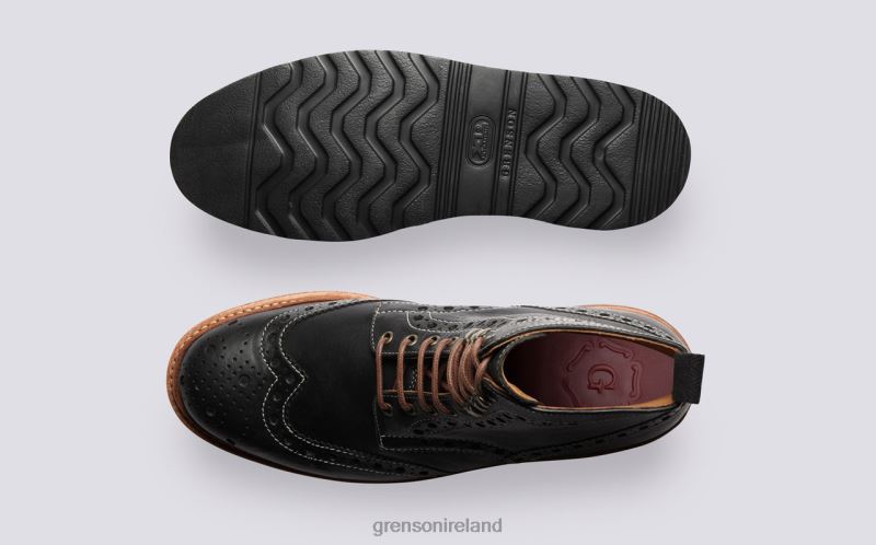 FRED Men Grenson TLJJ830 Black Boots