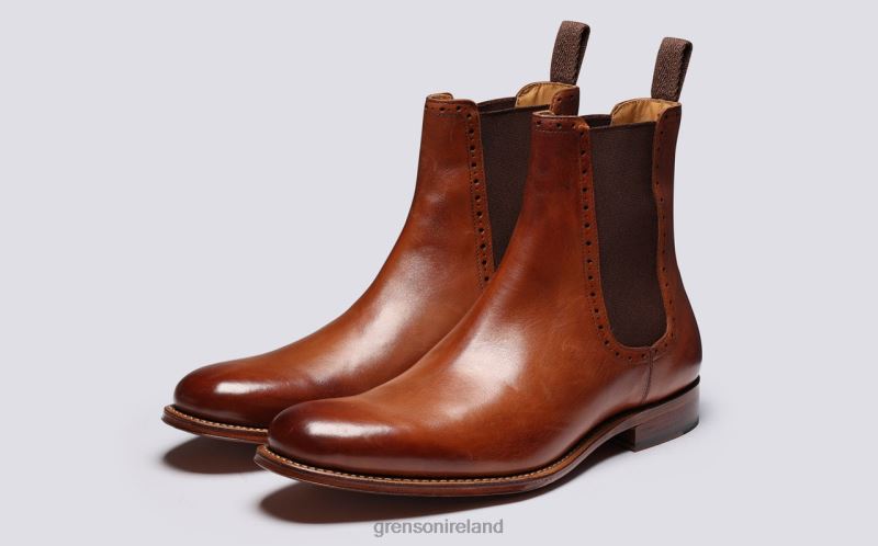 HOWARD Men Grenson TLJJ859 Tan Handpainted Boots