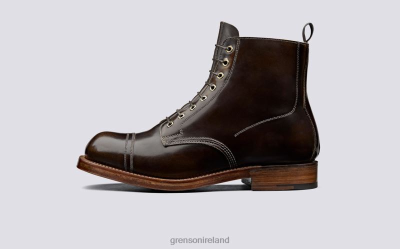 SHOE 9 Men Grenson TLJJ840 Pickled Walnut Boots