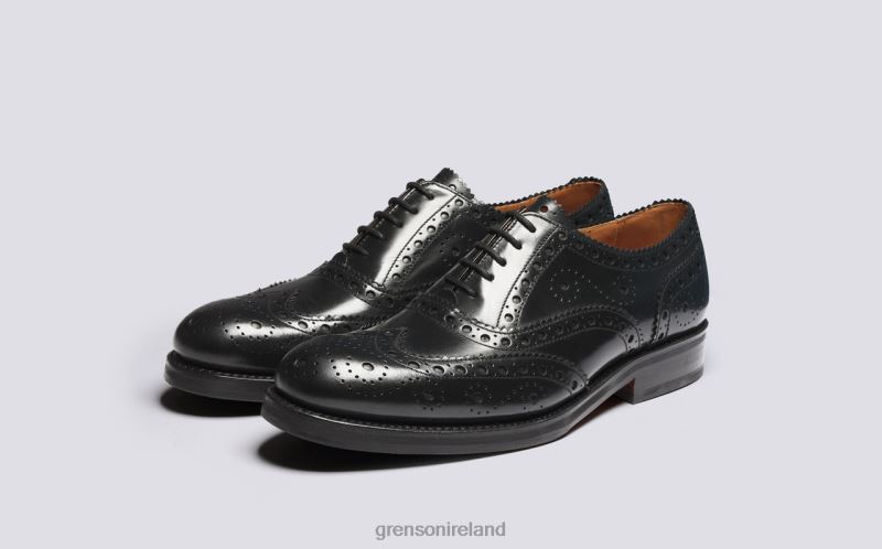 ANDERSON Men Grenson TLJJ8123 Black Brogues Shoes