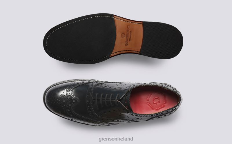 ANDERSON Men Grenson TLJJ8123 Black Brogues Shoes