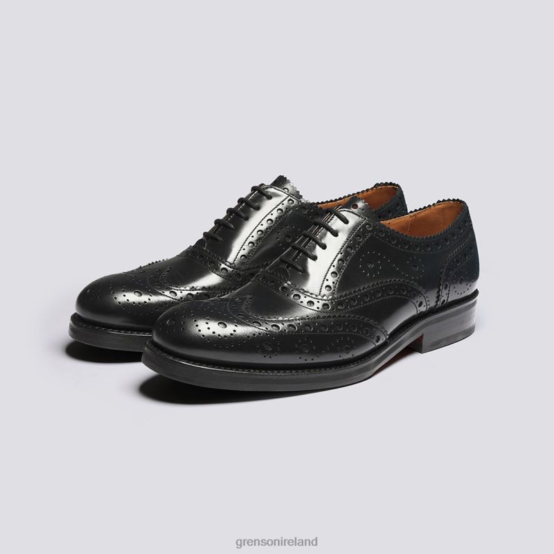 ANDERSON Men Grenson TLJJ8123 Black Brogues Shoes