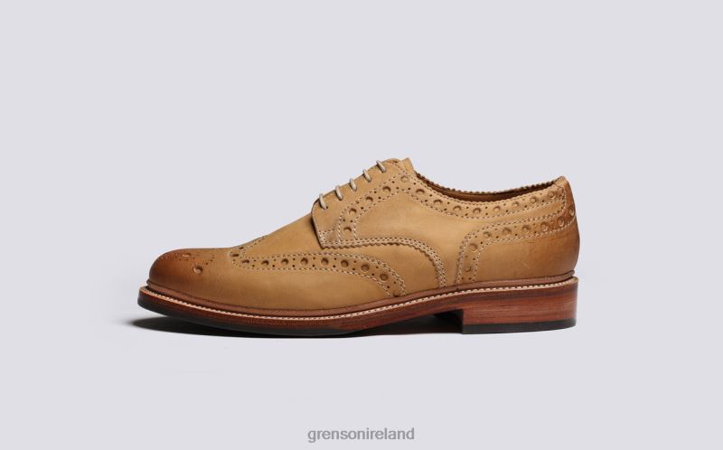 ARCHIE Men Grenson TLJJ8110 Ginger Burnished Brogues Shoes
