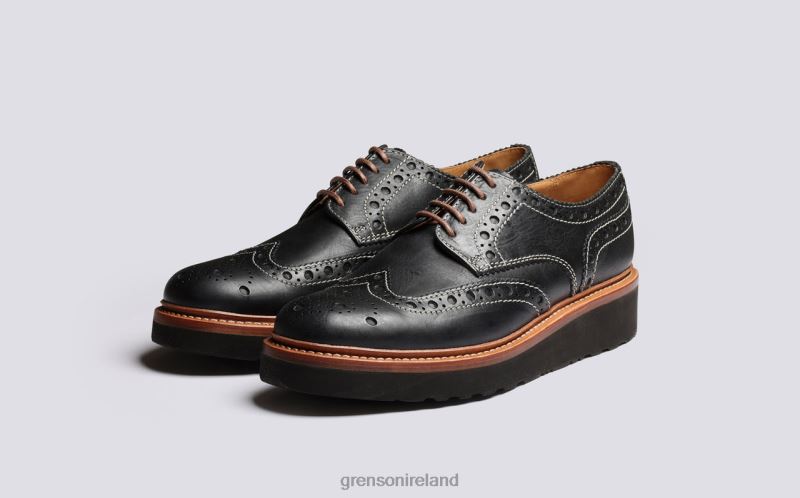 ARCHIE Men Grenson TLJJ8115 Black Brogues Shoes