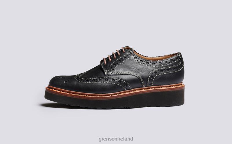 ARCHIE Men Grenson TLJJ8115 Black Brogues Shoes