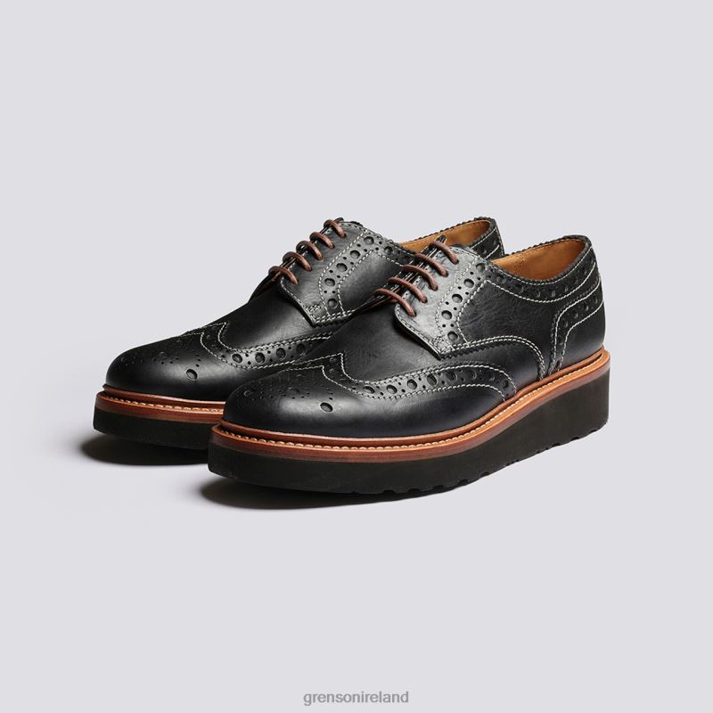 ARCHIE Men Grenson TLJJ8115 Black Brogues Shoes