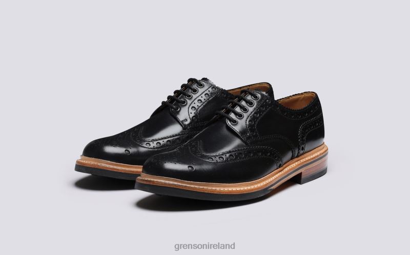 ARCHIE Men Grenson TLJJ8117 Black Brogues Shoes