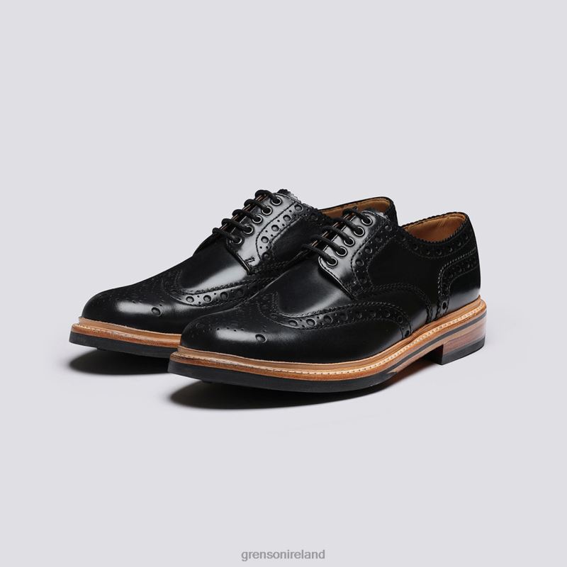 ARCHIE Men Grenson TLJJ8117 Black Brogues Shoes