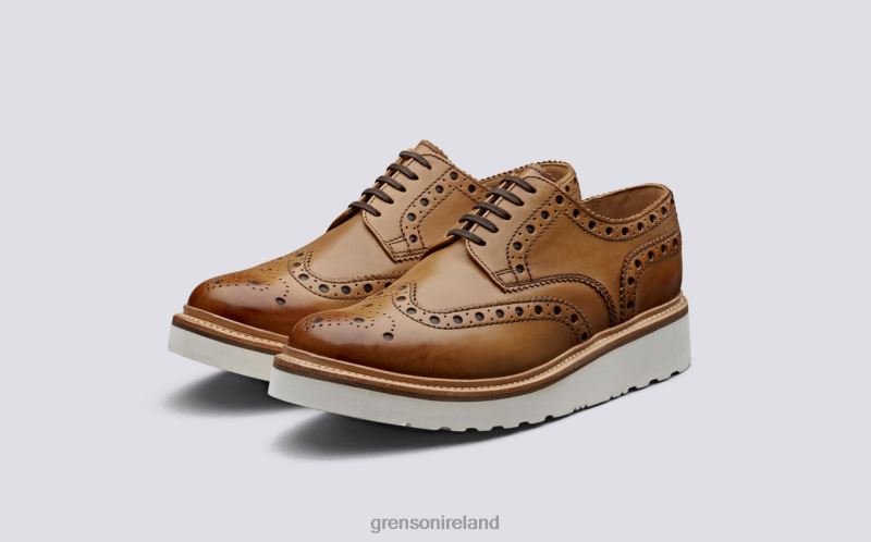 ARCHIE Men Grenson TLJJ8118 Tan Brogues Shoes