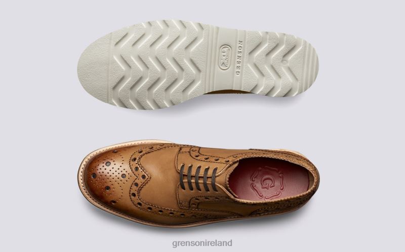 ARCHIE Men Grenson TLJJ8118 Tan Brogues Shoes