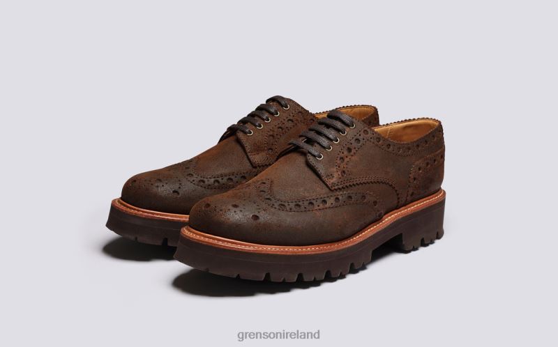 ARCHIE Men Grenson TLJJ8122 Brown Brogues Shoes