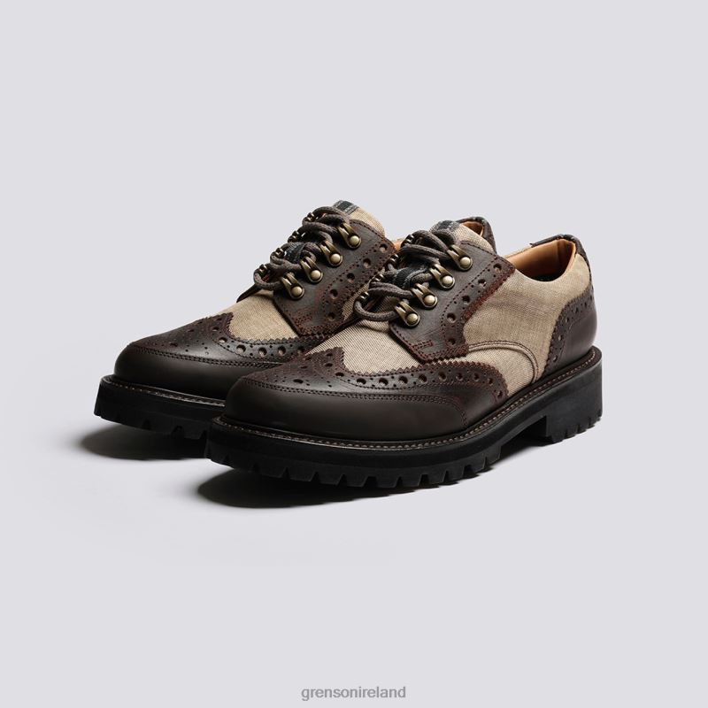 ARCHIE TECH Men Grenson TLJJ8107 Beige Brogues Shoes