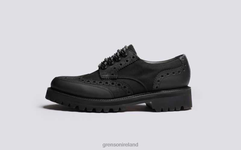 ARCHIE TECH Men Grenson TLJJ8108 Black Brogues Shoes
