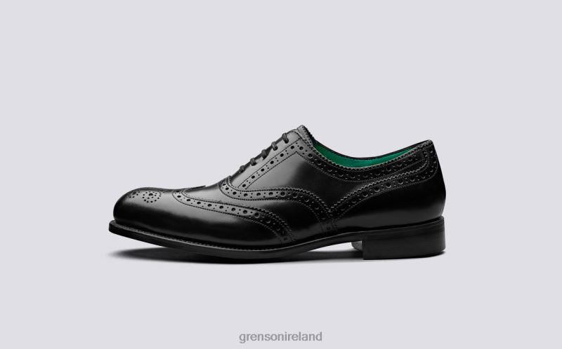 HARROW Men Grenson TLJJ8125 Black/Jade Brogues Shoes