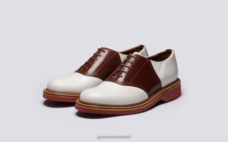 BELLAMY Men Grenson TLJJ8148 White/Tan Derby Shoes