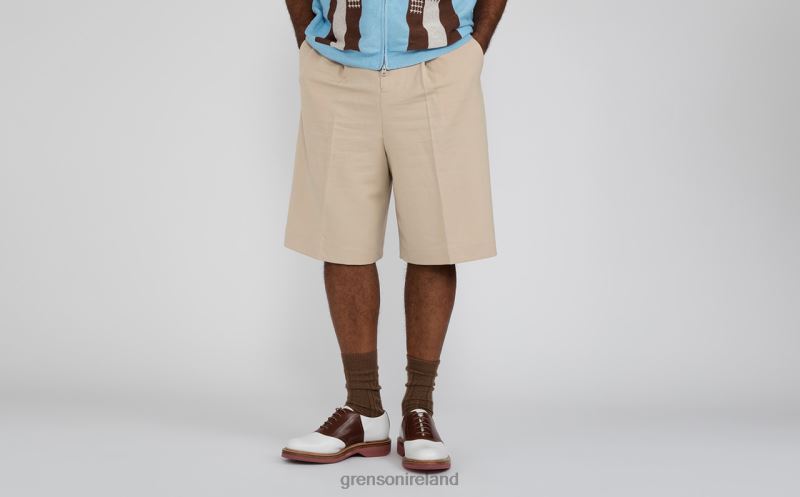 BELLAMY Men Grenson TLJJ8148 White/Tan Derby Shoes