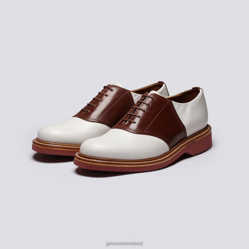 BELLAMY Men Grenson TLJJ8148 White/Tan Derby Shoes