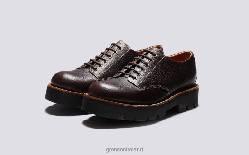 CALLAN Men Grenson TLJJ8150 Deep Brown Derby Shoes