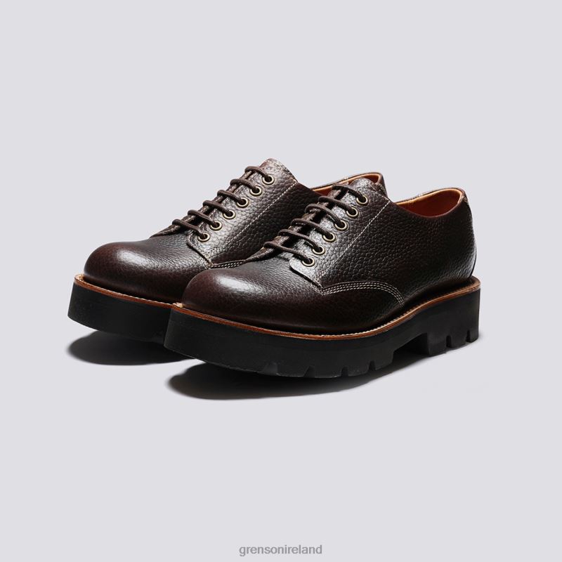 CALLAN Men Grenson TLJJ8150 Deep Brown Derby Shoes