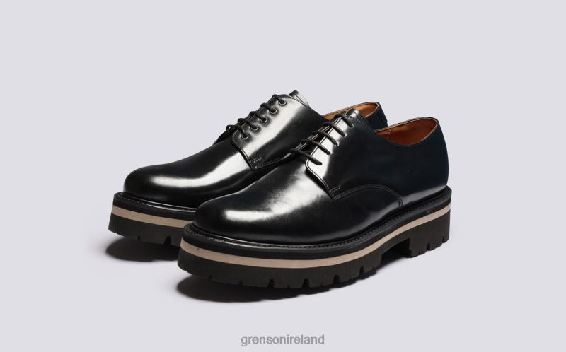 CURT Men Grenson TLJJ8160 Black Derby Shoes