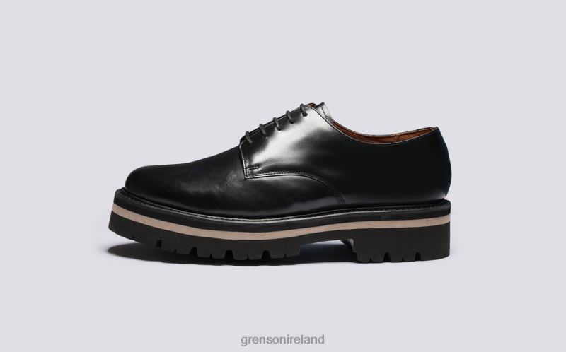 CURT Men Grenson TLJJ8160 Black Derby Shoes
